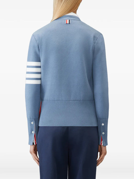 Blue knitwear, front view