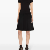 Black t-shirt, full body view