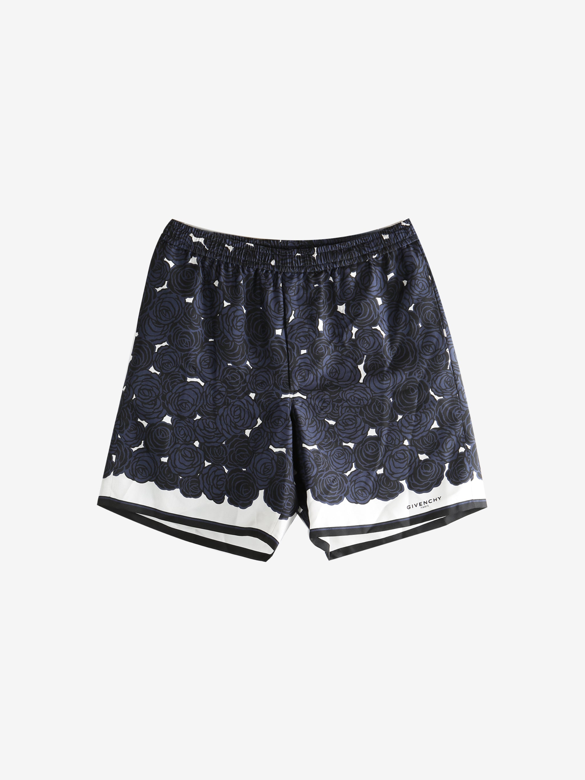 Navy shorts, front view