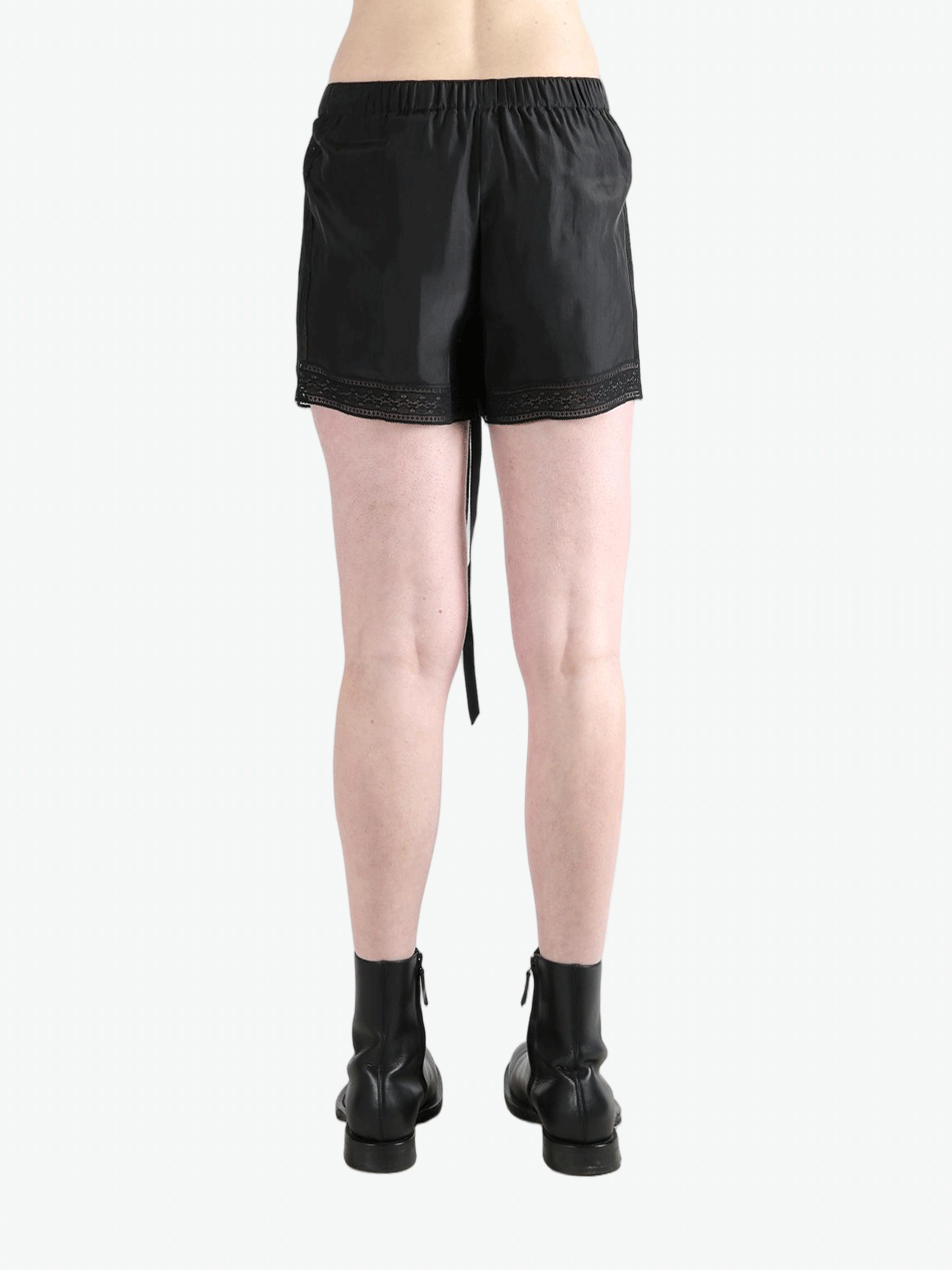 Black shorts, front view