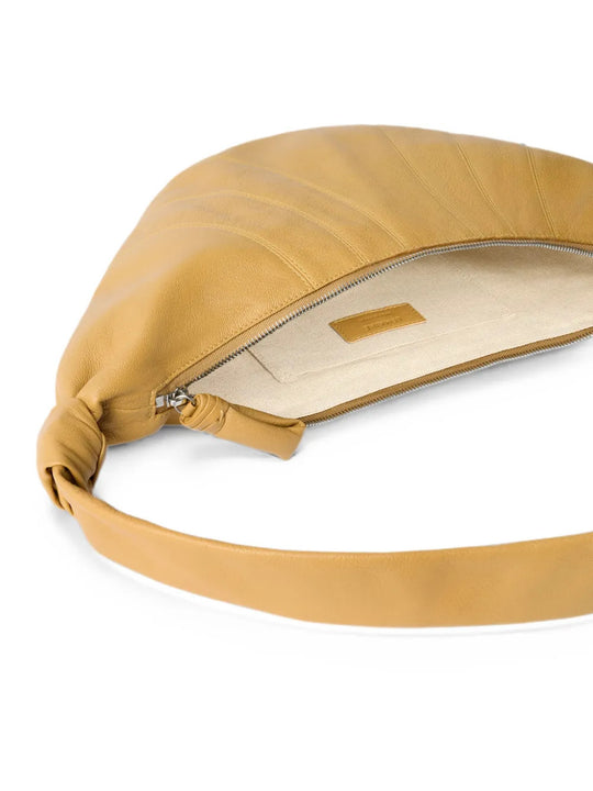 Tan bag, side view