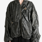 DOUBLET - Unisex Deflated Balloon Leather Jacket