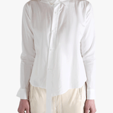 White shirts worn by a person, showing the shirts fit