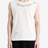 White t-shirt worn by a person, showing the t-shirt fit