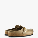 Tan sandals, side view
