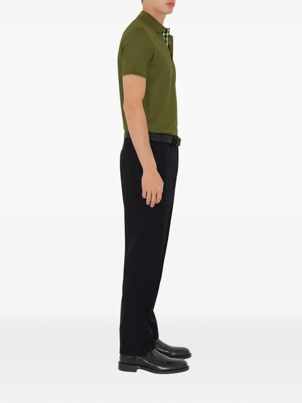 Green top, full body view