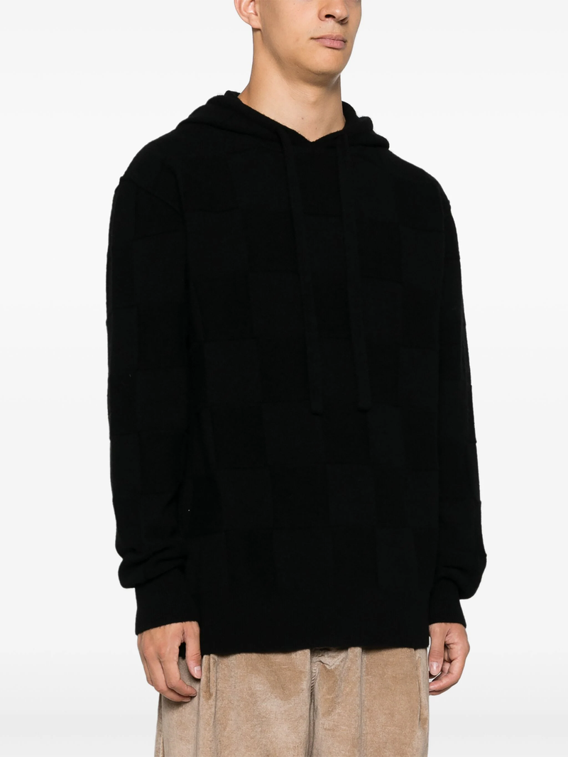 UMA WANG - Men Check Hooded Top