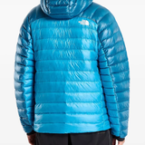 Blue sweats-hoodies worn by a person, showing the sweats-hoodies fit