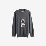 Grey knitwear, front view