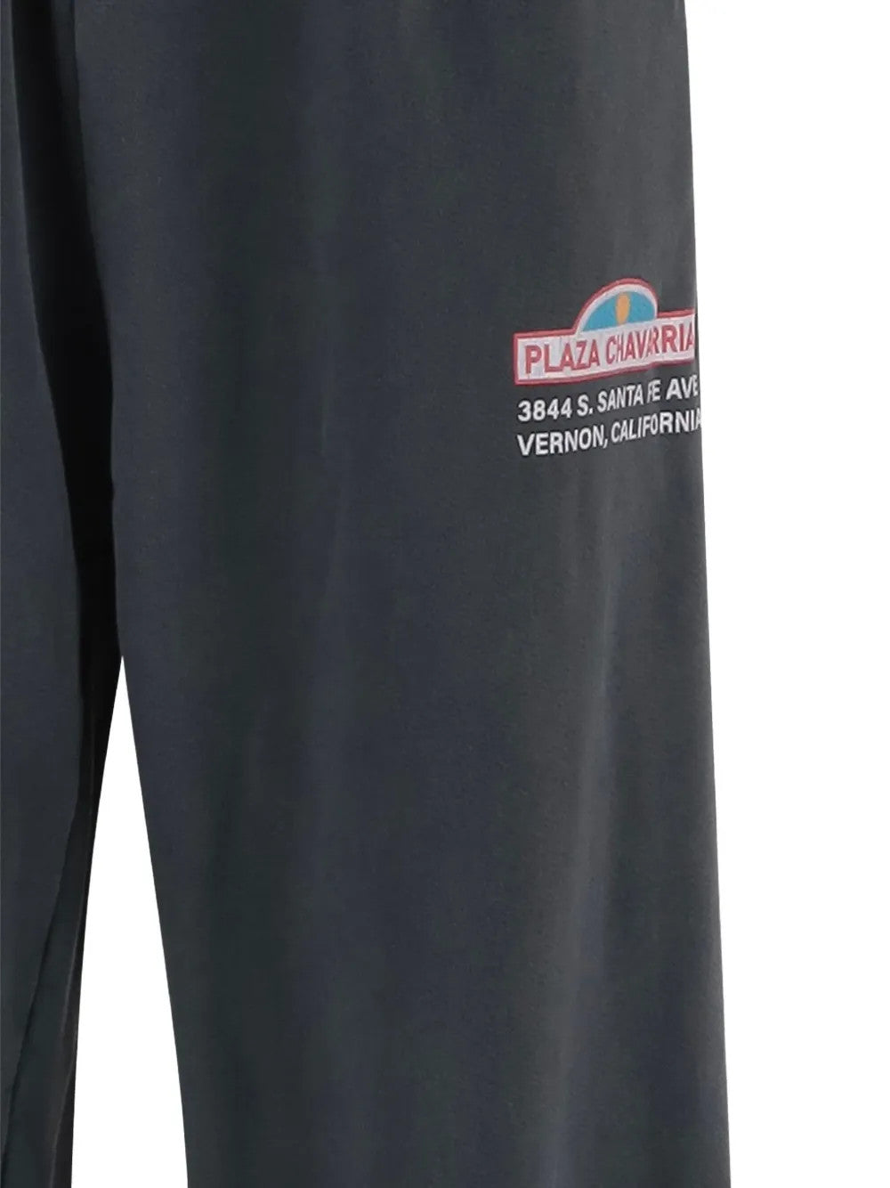 Close up of Black pants, showing texture of the 100% cotton fabric