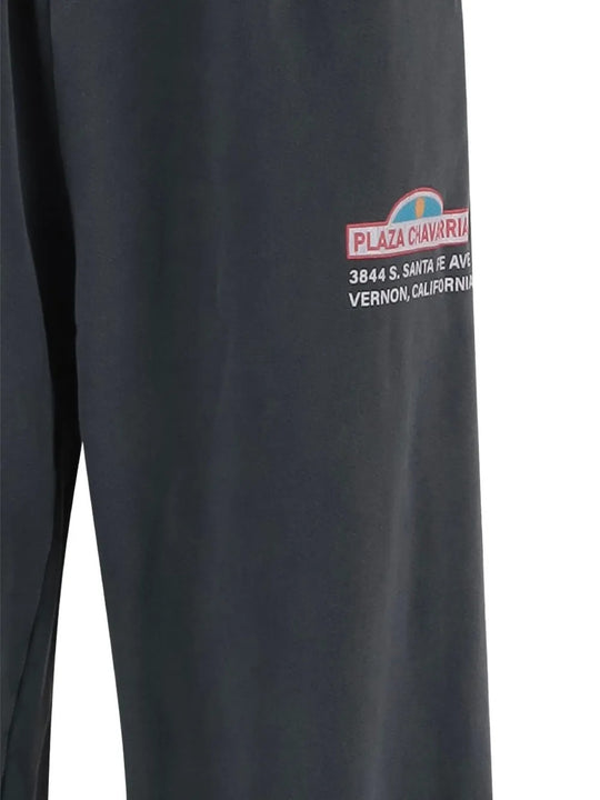 Close up of Black pants, showing texture of the 100% cotton fabric