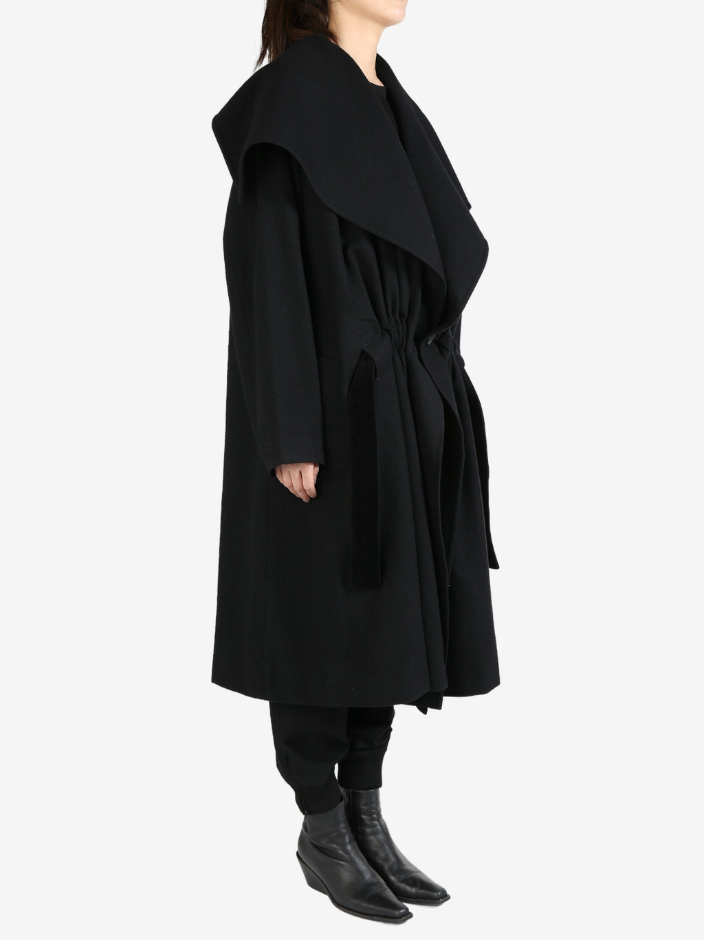 YOHJI YAMAMOTO - Women Front Gather Detail Coat