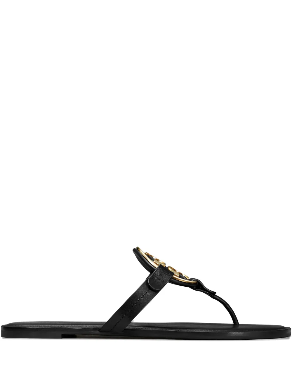 Black sandal, front view