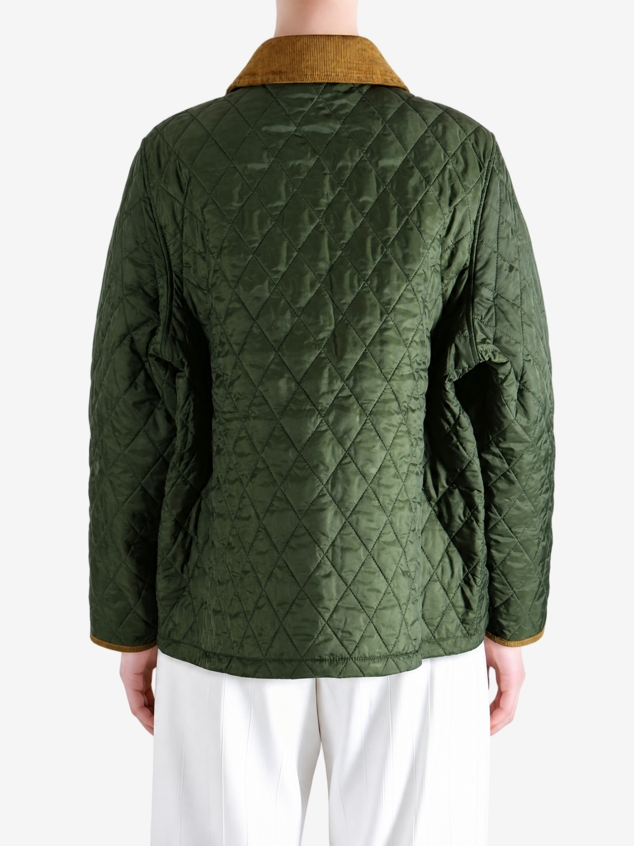 Green jacket, full body view