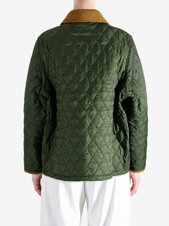 Green jacket, full body view