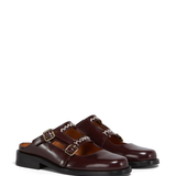 brown loafers, side view