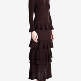 Brown dress, full body view