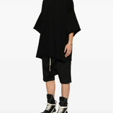 Black t-shirt, full body view