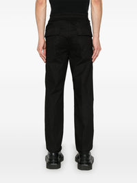 RICK OWENS - Men Cotton Drawstring Slim Long Pants