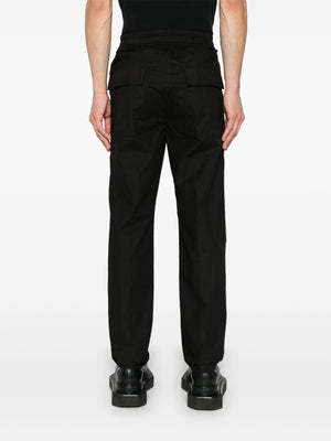 RICK OWENS - Men Cotton Drawstring Slim Long Pants