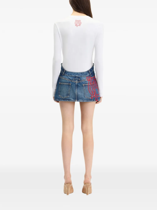 White top, full body view