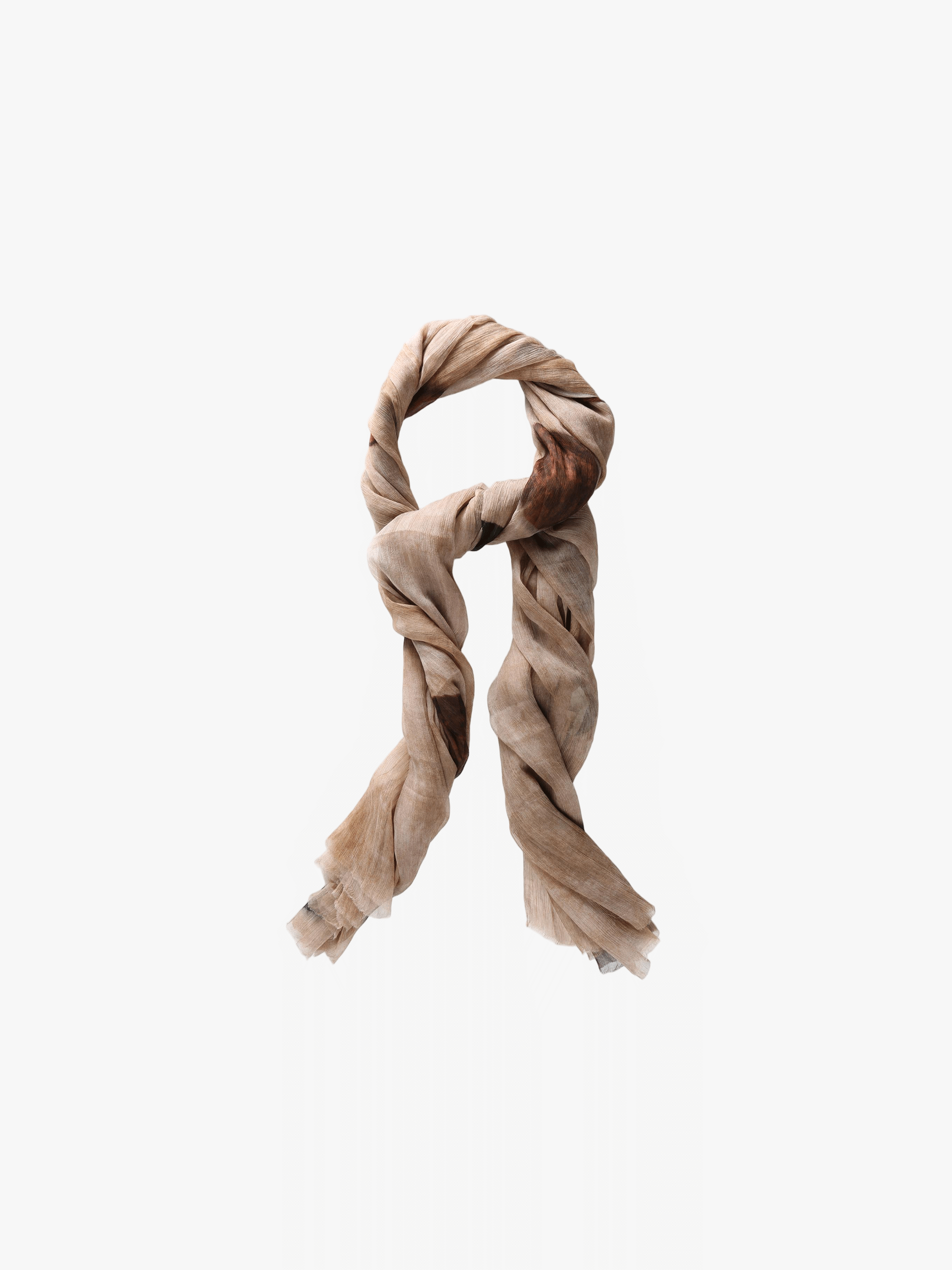 Brown scarf, front view