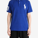 Blue top, full body view