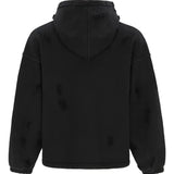 Black hoodies, back view