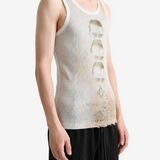 Tan t-shirt worn by a person, showing the t-shirt fit