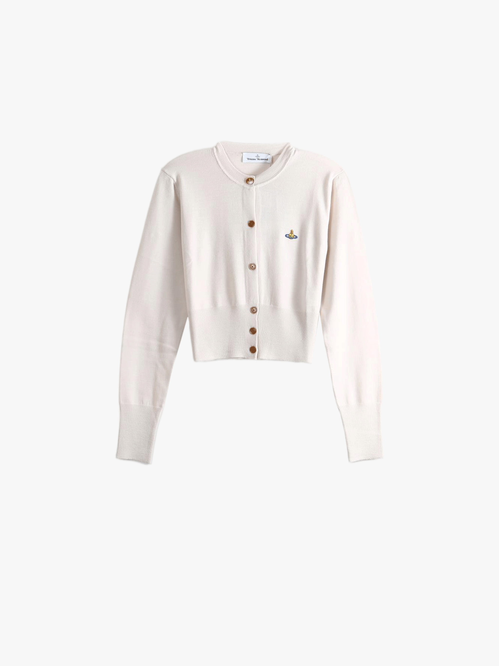 Tan knitwear, front view