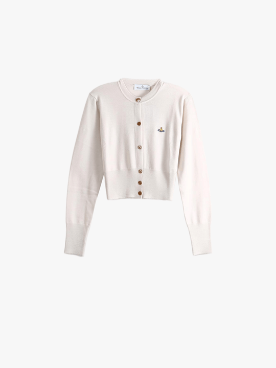 Tan knitwear, front view