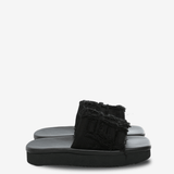 Black sandal, front view