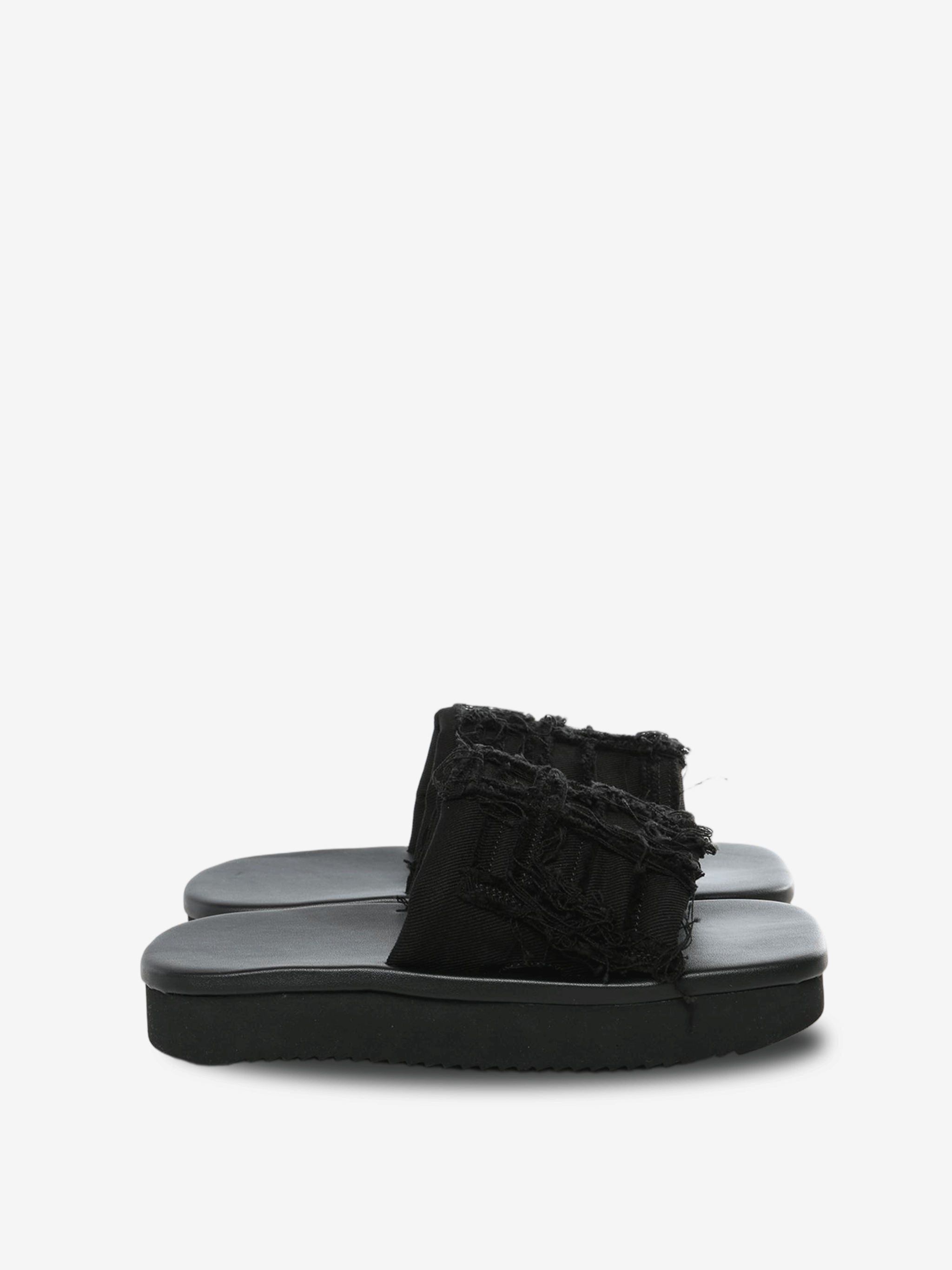 Black sandal, front view