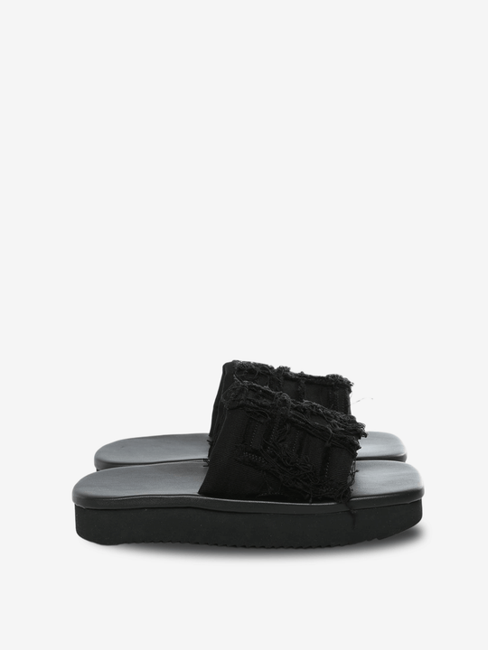 Black sandal, front view