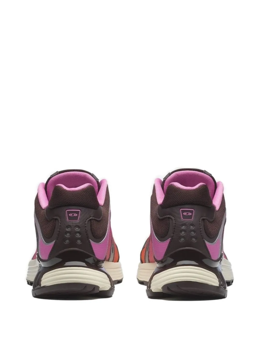 Brown sneakers, back view