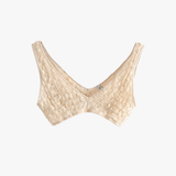 Tan bra, front view