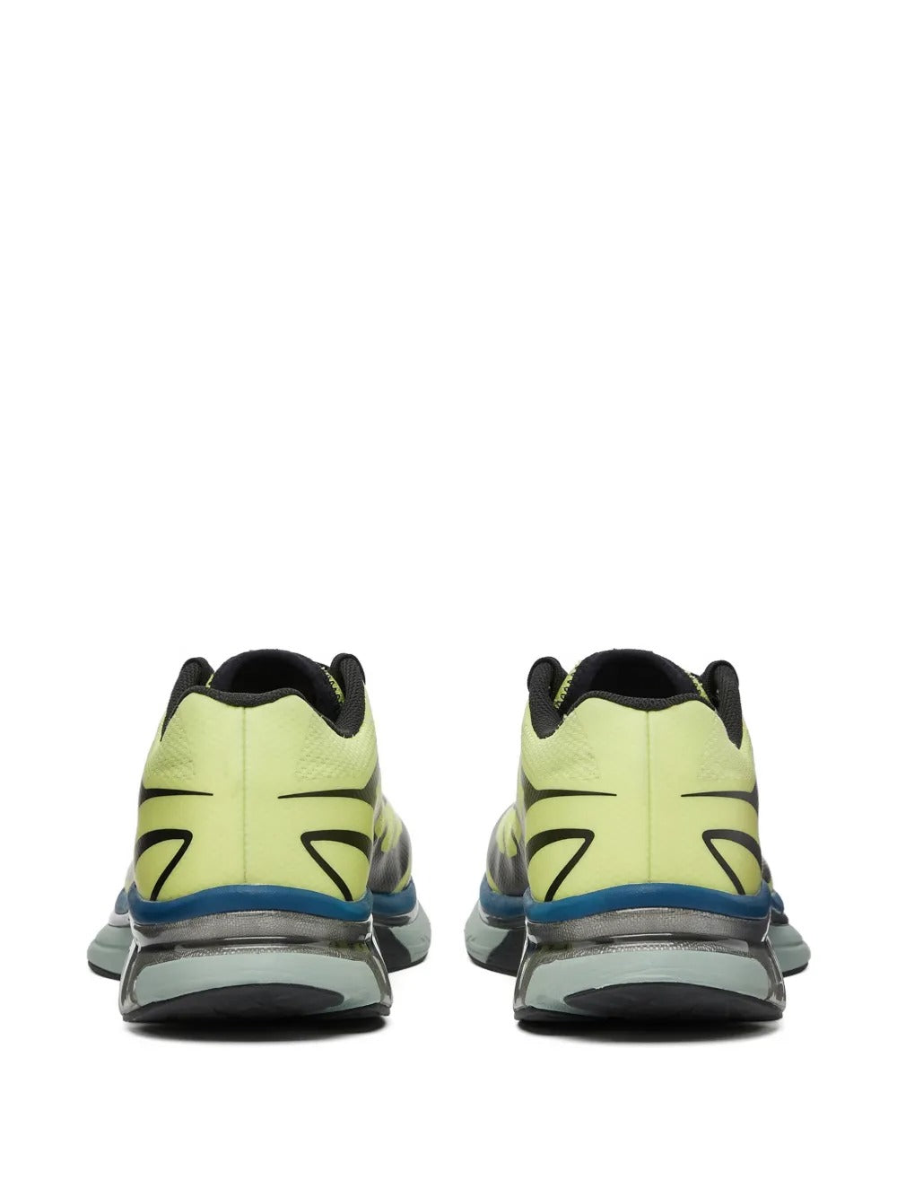 Yellow sneakers, back view