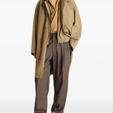Tan jacket, full body view