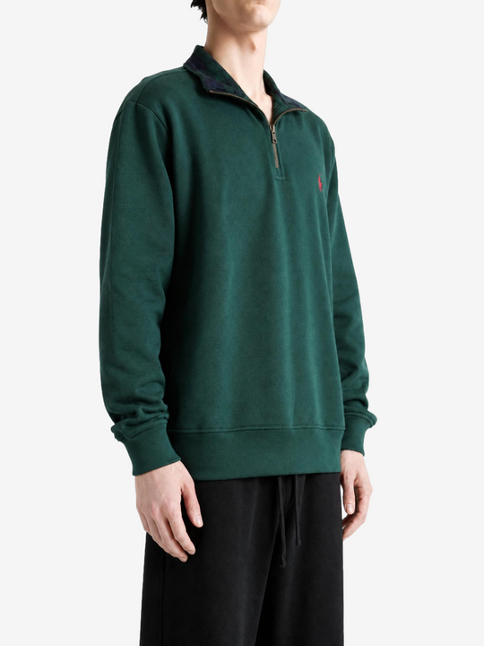 Green knitwear, full body view