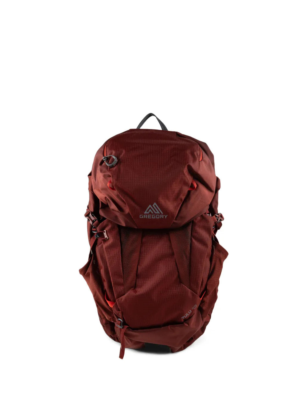 Burgundy bag, front view