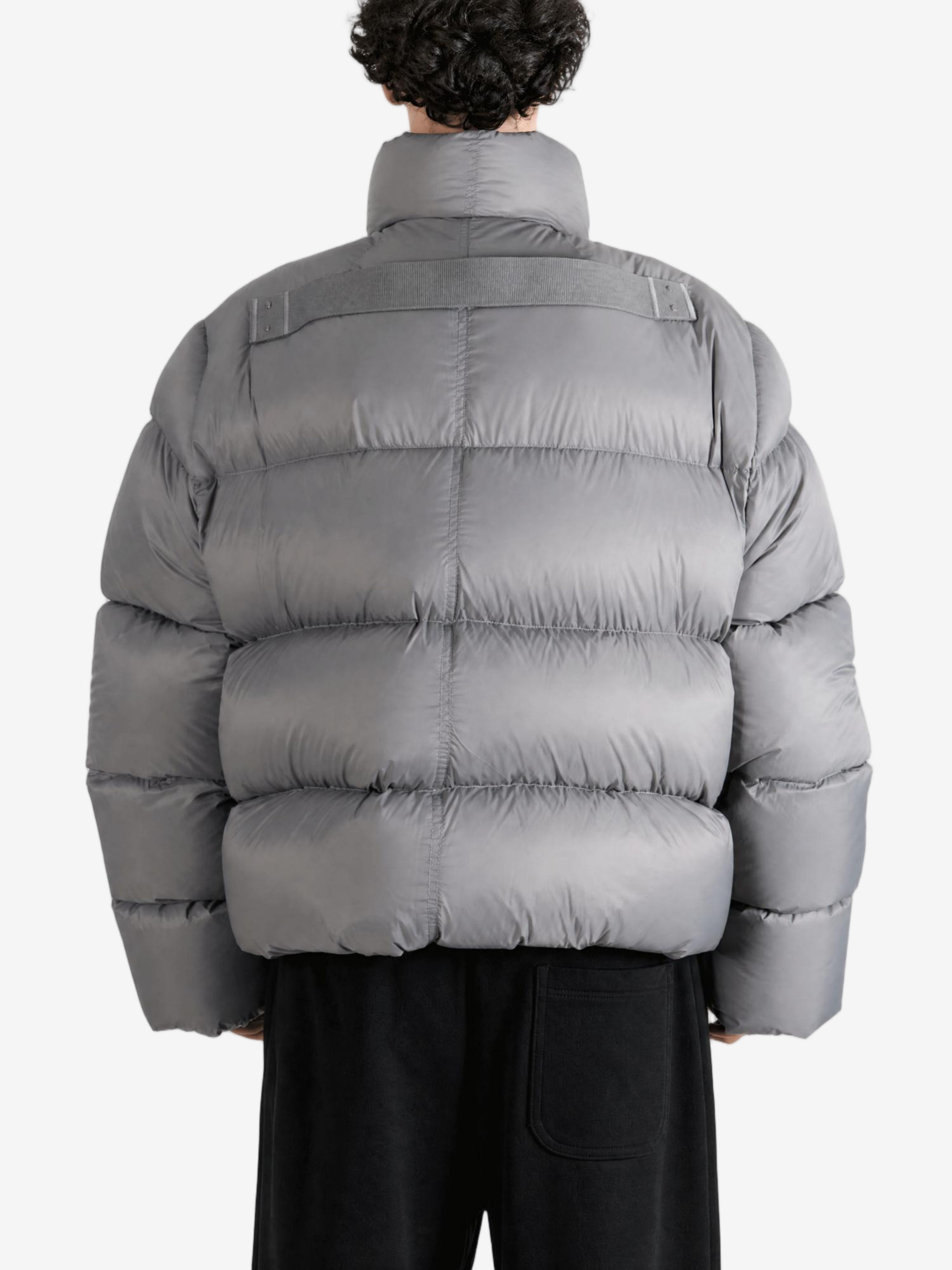 Grey jacket, full body view