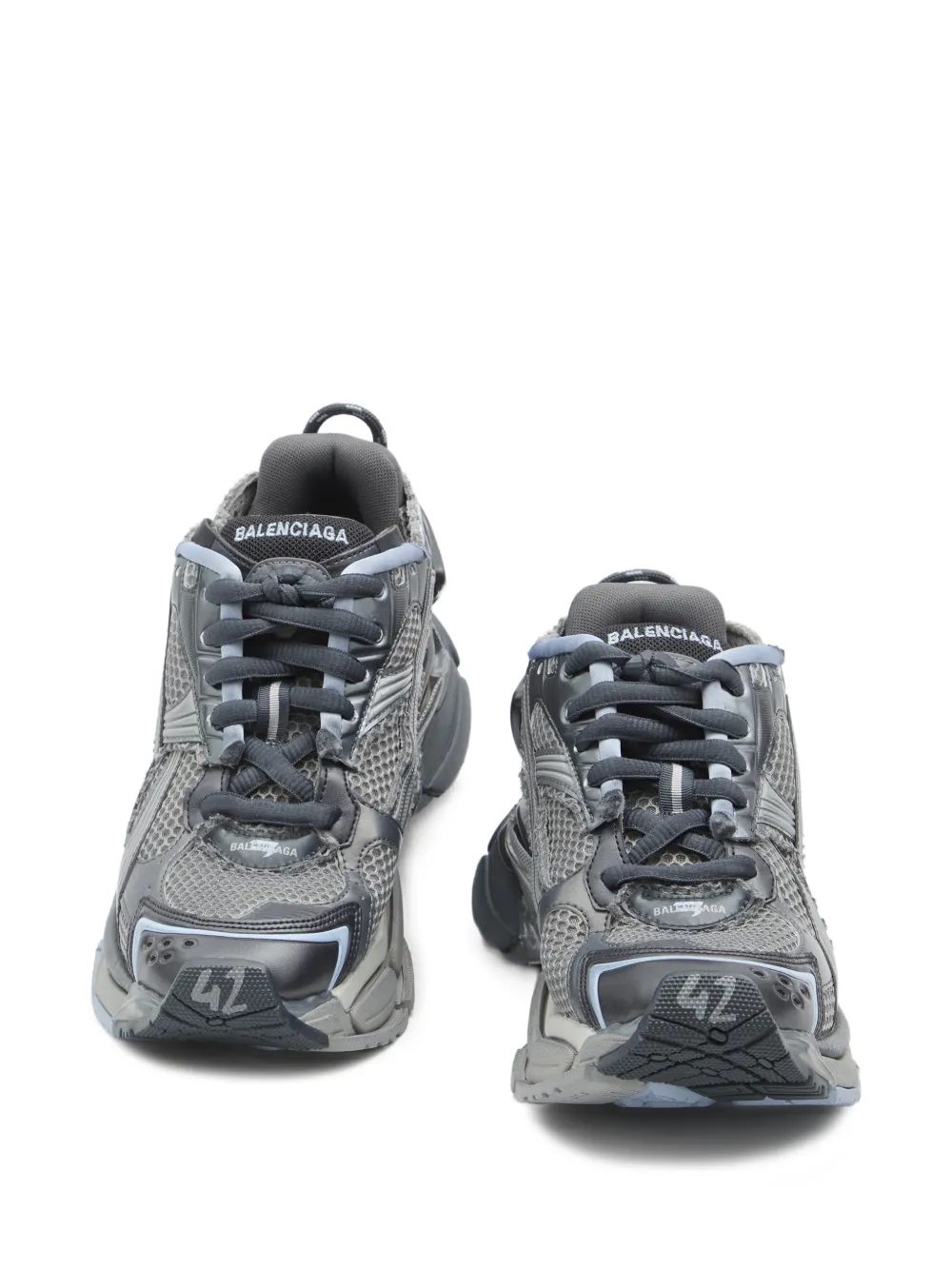 Grey sneakers, front view