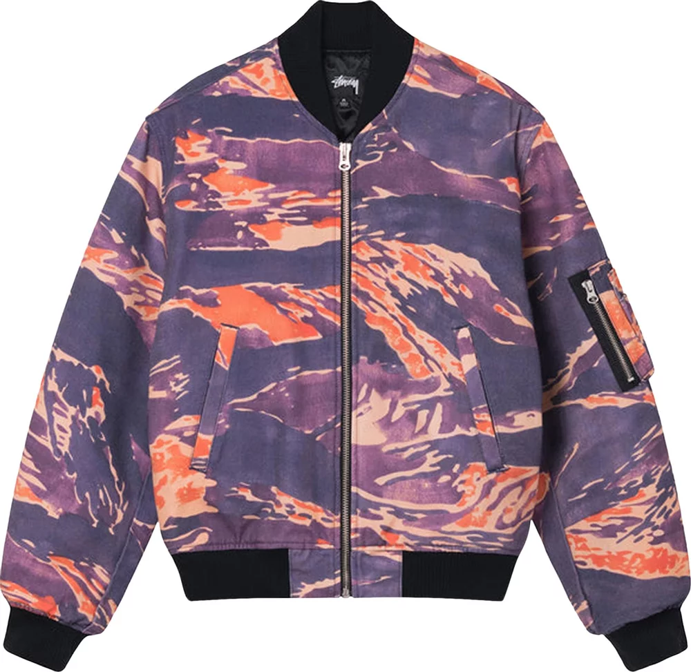 STUSSY - Men Tigris Canvas Bomber Jacket