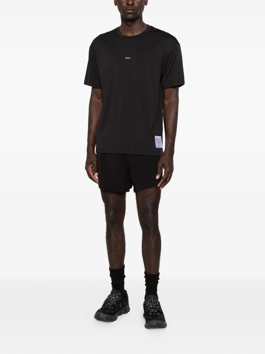 Black t-shirt, full body view