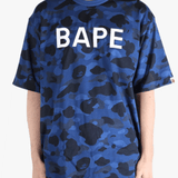 Blue t-shirt worn by a person, showing the shirt's fit