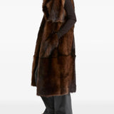 YVES SALOMON - Women Faux Fur Sleeveless Belted Jacket