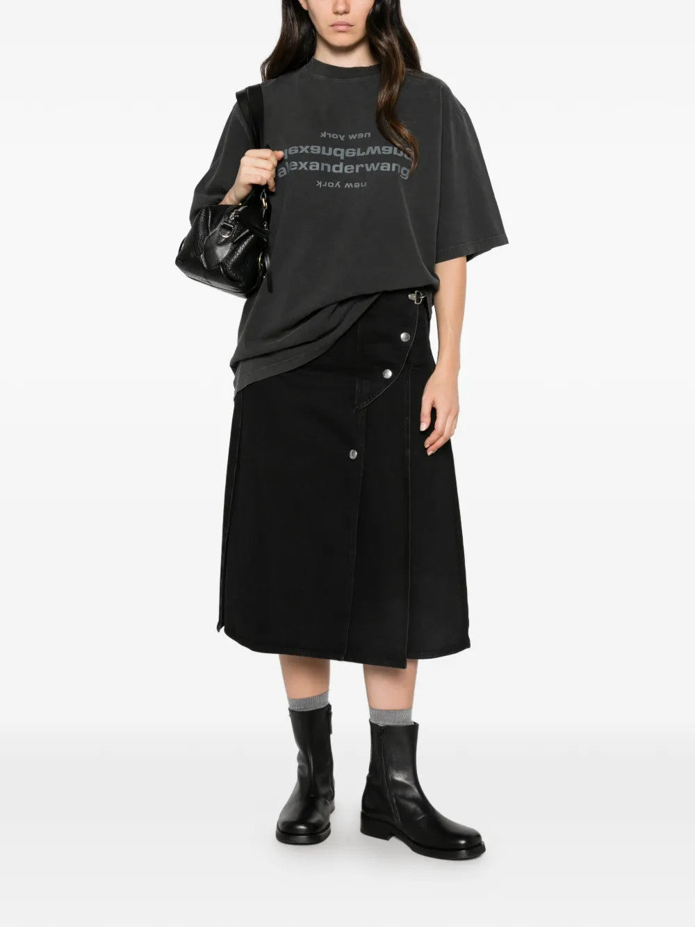 Black t-shirt, front view