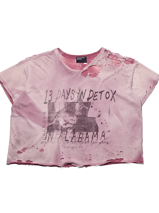 Purple t-shirt, front view