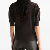 Brown knitwear, full body view