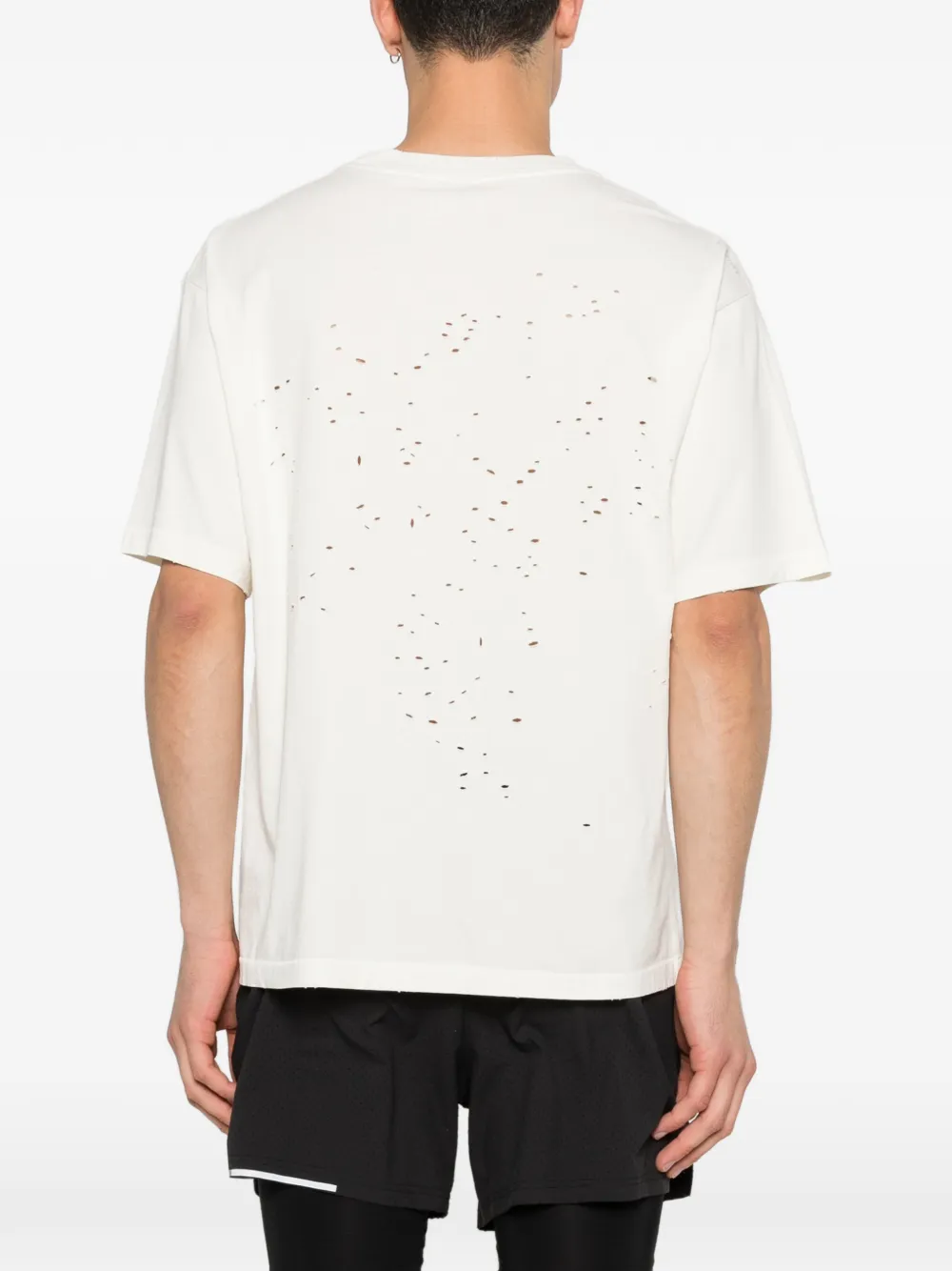 White t-shirt, full body view